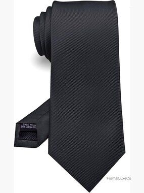 Silk Blend Formal Necktie for Men, Heavyweight, Dry Clean Only